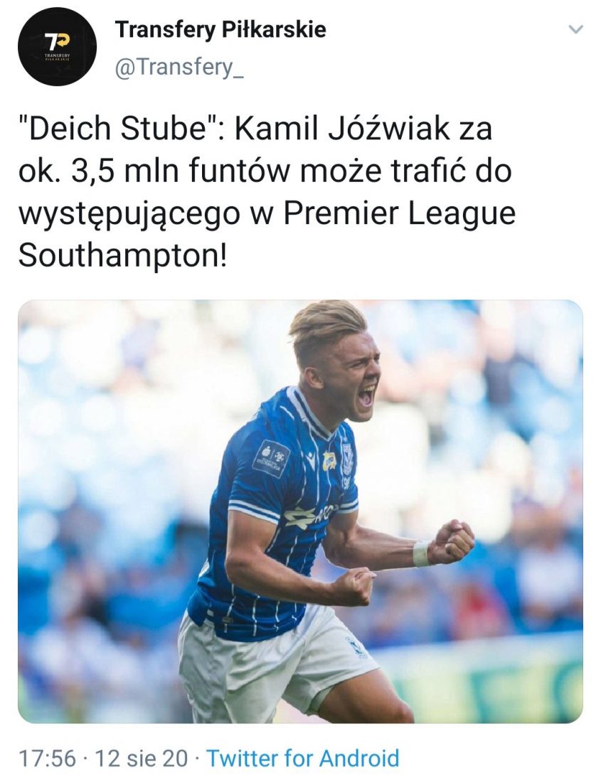 JÓŹWIAK ZA 3,5 MLN FUNTÓW W PREMIER LEAGUE!?